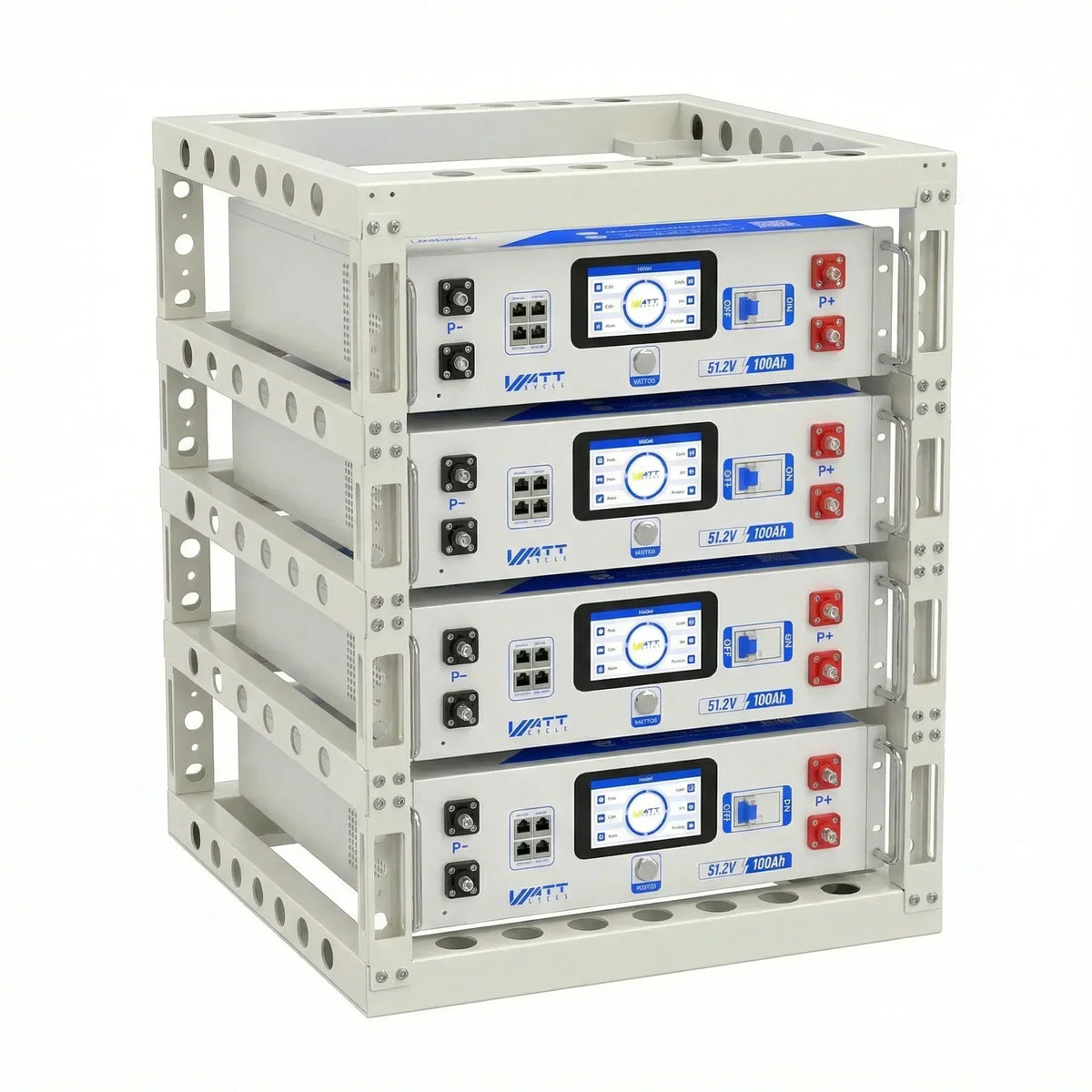 48V 100Ah LiFePO4 Server Rack Battery 5120Wh – Solar Battery Storage for Off-Grid & Home Backup